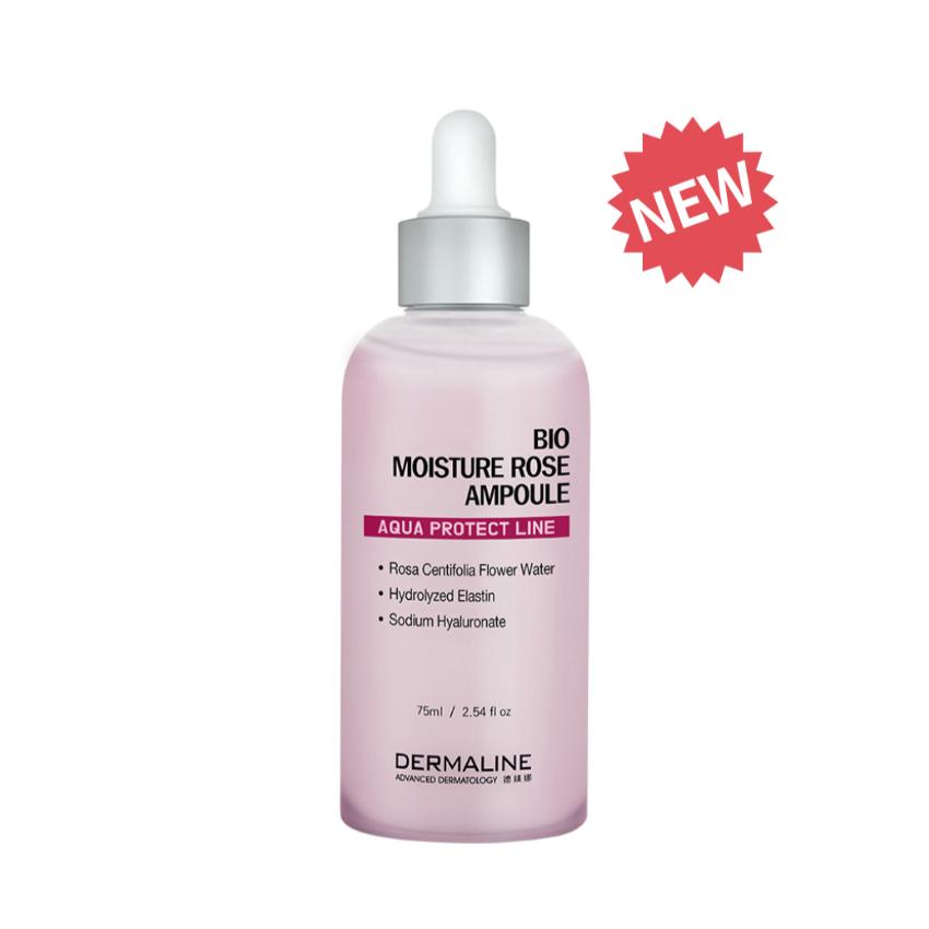 韓國dermaline 玫瑰抗氧修護精華BIO MOISTURE ROSE AMPOULE 75ml