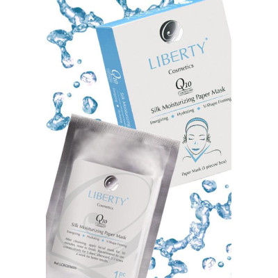 法國 LIBERTY COSMETICS Q10 絲質水漾面膜 Q10 Silk Moisturizing paper mask 5片裝